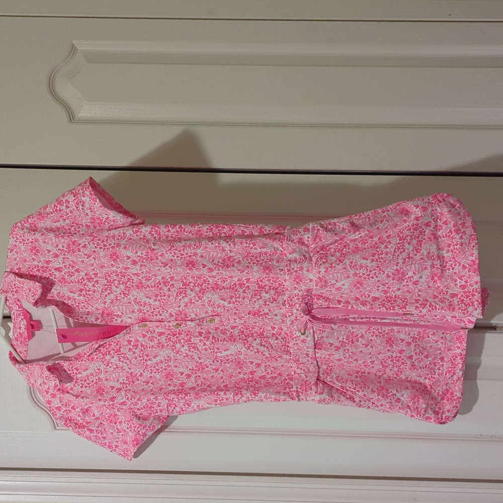 Lilly Pulitzer Jorgie Romper Pink Shandy Size small NWT